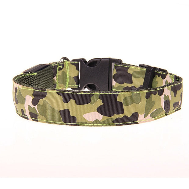 Anti-Lost Camouflage Led Light Dog Collar