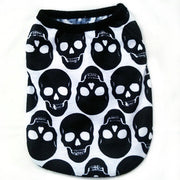 Cotton French Bulldog Skull Print Vest