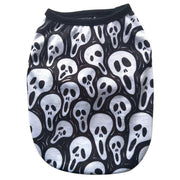 Cotton French Bulldog Skull Print Vest