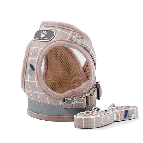 Nylon Mesh Kitten Puppy Reflective Dogs Harness  Leash Se
