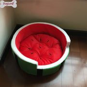 Cute Kennel House Warm Cotton Watermelon Modeling Dog Bed