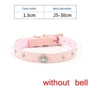 Rhinestone Crystal Velvet Crown Dog Collar