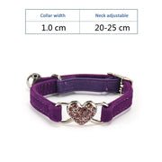 Rhinestone Crystal Velvet Crown Dog Collar